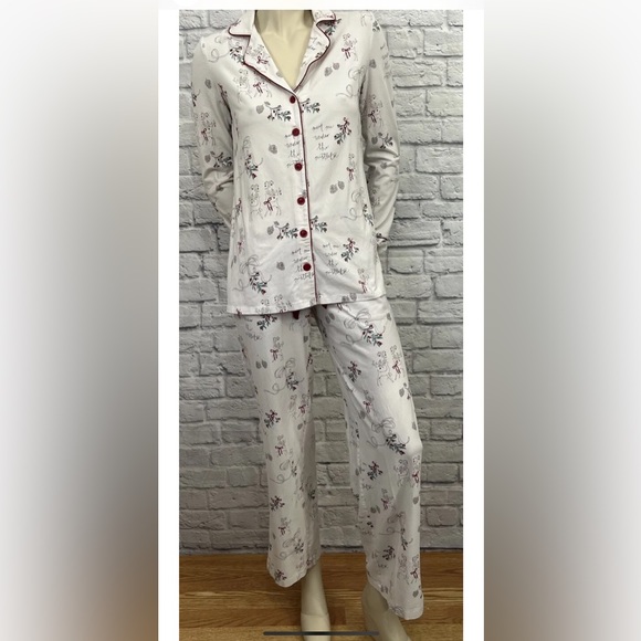 Soma Other - SOMA RED & WHITE CHRISTMAS REINDEER PRINT PAJAMA SET SIZE XS